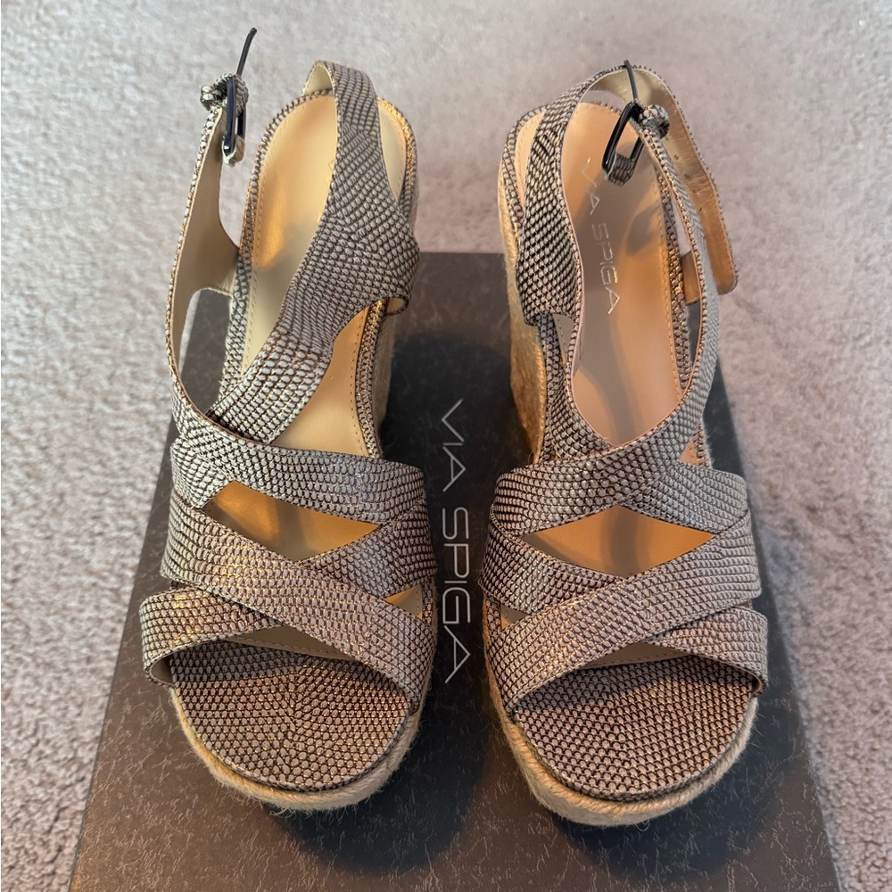 Via Spiga Gold Sandals